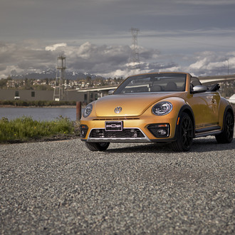 Yellow VW Beetle Looking Great on Custom PUR Rims