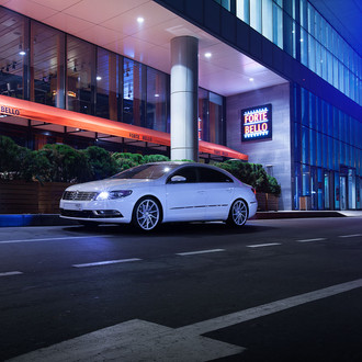 White VW CC with Chrome Grille - Photo by Vossen
