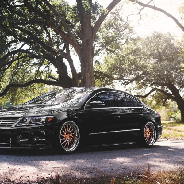 Black VW CC with Chrome Grille - Photo by Avant Garde Wheels