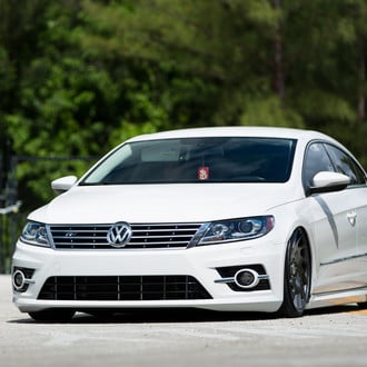 White Volkswagen CC with Chrome Grille - Photo by Vossen