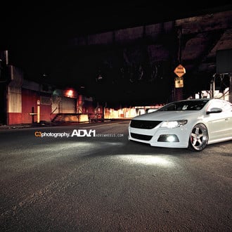 Blacked Out Grille on White VW CC - Photo by ADV.1