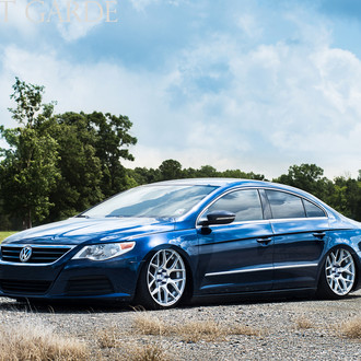 Blue VW CC Gets a Distinct Look with Custom Chrome Trim