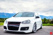 VW Golf Fitted with Blacked Out Grille Featuring Red Accents