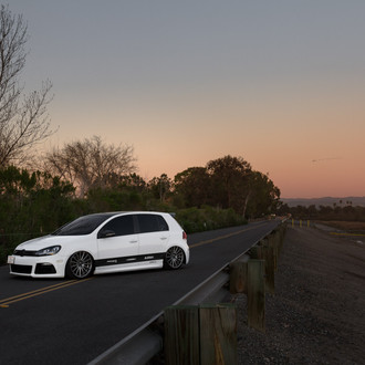 Custom Stanced Black and White VW Golf - Photo by Vossen