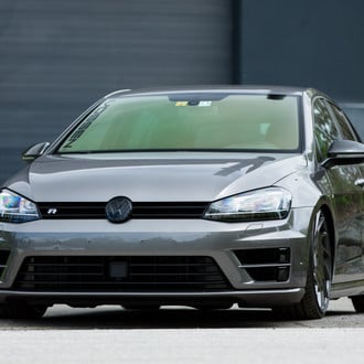 Custom Gray VW Golf with Front Lip - Photo by Vossen