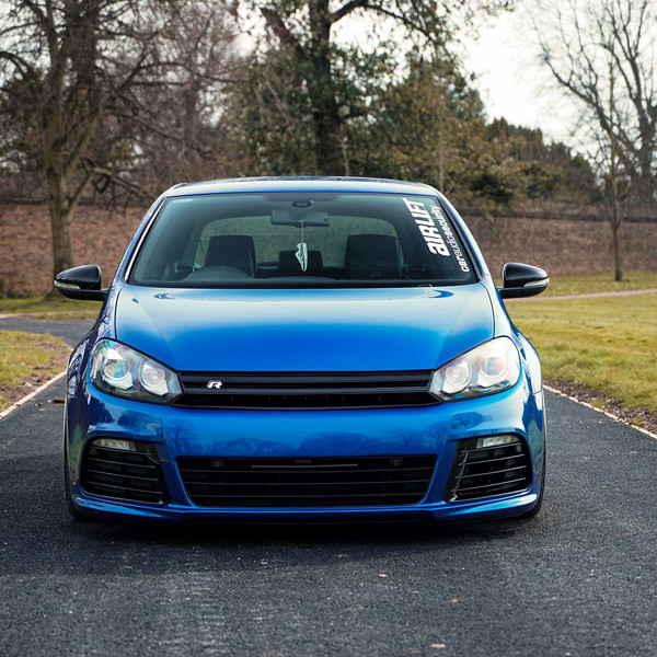 Blue VW Golf with Aftermarket Front Bumper - Photo by Rotiform