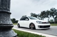 Stanced VW Golf on Air Suspension With Unique Rotiform Rims