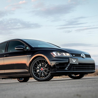 Custom Vorsteiner Rims on Black VW Golf - Photo by Vorstiner