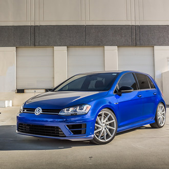 Sky Blue Volkswagen Golf R on Vossen VVSCVT Wheels - Photo by Vossen