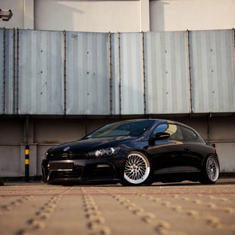 Black VW Scirocco Rocking a Set of Custom JR Rims