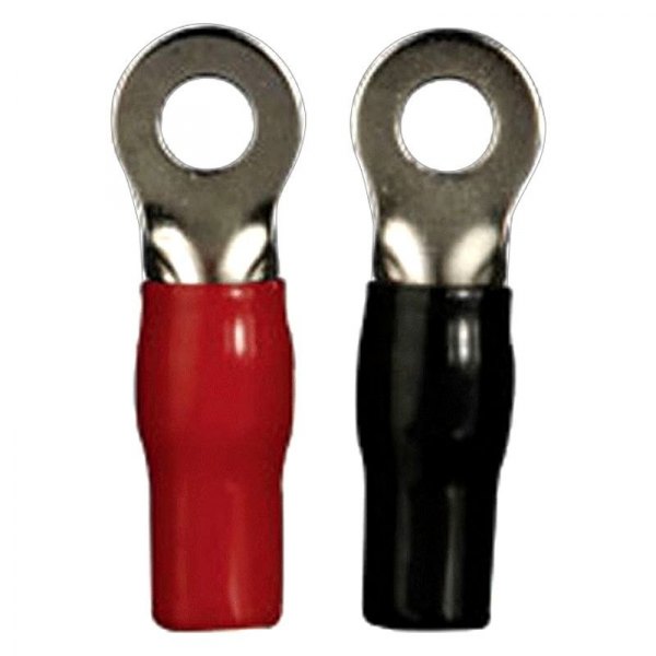 Install Bay® - 5/16" 1 Gauge Nickel Red and Black Ring Terminals