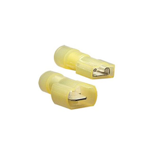 Install Bay® - 0.250" 12/10 Gauge Nylon Fully Insulated Yellow Male/Female Quick Disconnect Connectors