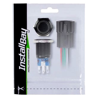 Install Bay® - 19mm Round White LED Switch with Latch & Harness