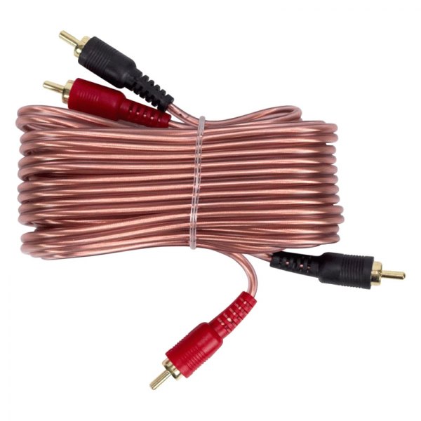Install Bay® IBRCA600-14 - 14' 2-Channel Audio RCA Cable with High Quality Clear Flexible Jacket & Gold Plated Connectors