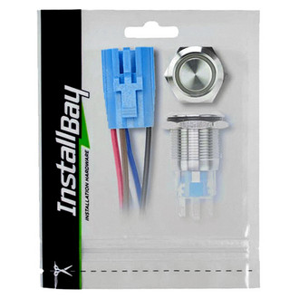 Install Bay® - 16mm Round Red LED Switch with Latch & Harness