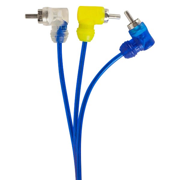Install Bay® IBVRCA1M - 3' Video RCA Cable with High Quality Blue Flexible Jacket & Nickel Plated Connectors