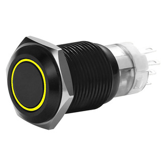 Install Bay® - 19mm Momentary Yellow LED Switch with Harness