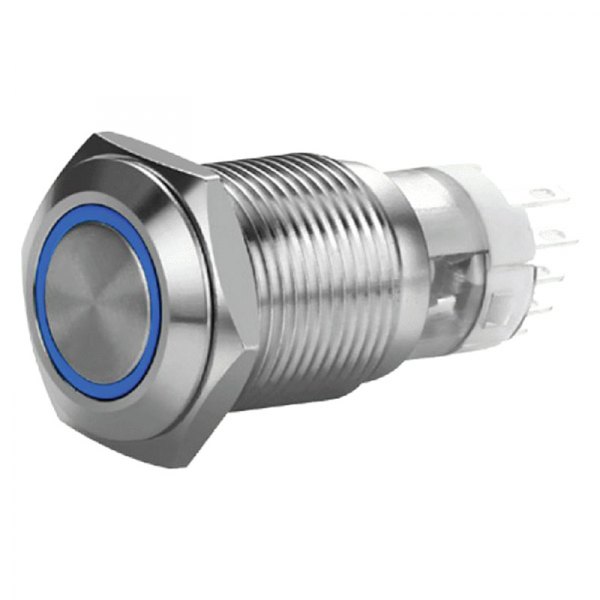  Install Bay® - 16mm Momentary Blue LED Switch with Harness