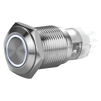 Install Bay® - 19mm Momentary White LED Switch with Harness