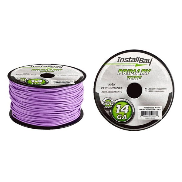 Install Bay® - 14 AWG Single 500' Purple Stranded TWP Primary Wire