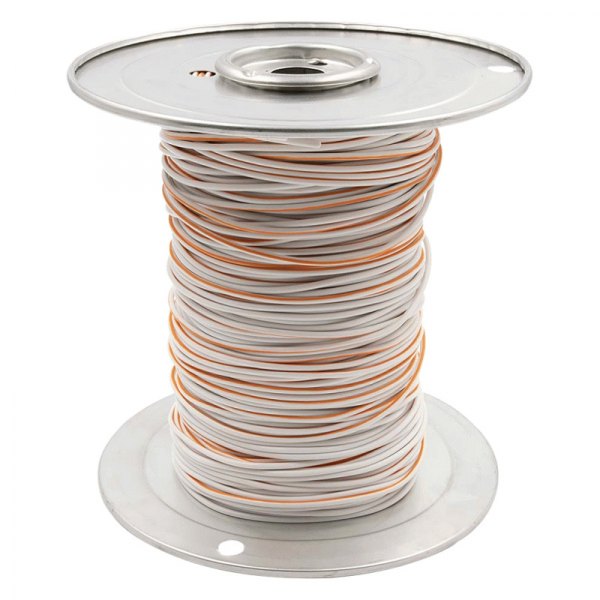 Install Bay® - 18 AWG Single 500' White/Orange Stranded GPT Primary Wire