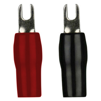 Install Bay® - #10 8 Gauge Nickel Red and Black Barrier Spade Terminals