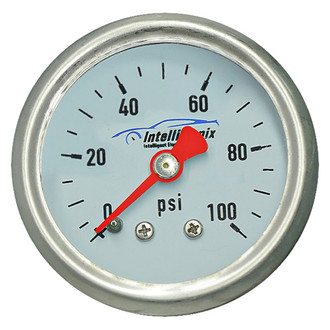 Intellitronix® - 1-1/2" Analog Liquid Filled Fuel Pressure Gauge, 0-100 PSI