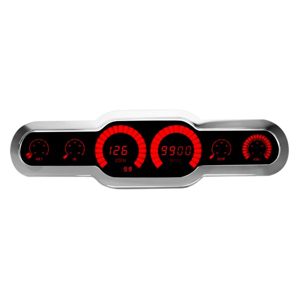 Intellitronix® - LED Digital 6-Gauge Panel, Red