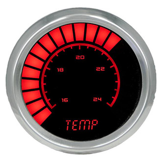 Intellitronix® - 2-1/16" LED Bargraph Water Temperature Gauge, Red, 160-240 F
