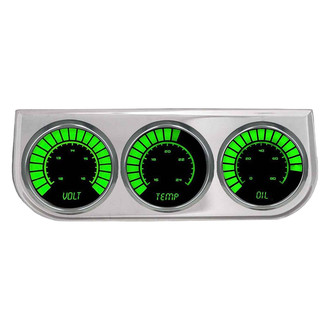 Intellitronix® - 2-1/16" LED Digital Bargraph 3-Gauge Panel, Green