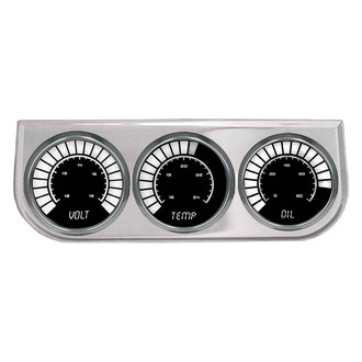 Intellitronix® - 2-1/16" LED Digital Bargraph 3-Gauge Panel, White