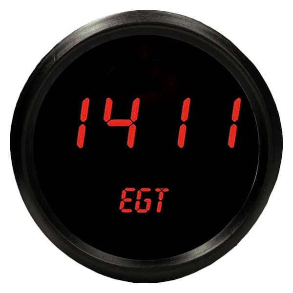 Intellitronix® - 2-5/8" LED Digital EGT Pyrometer Gauge, Red, 2000 F