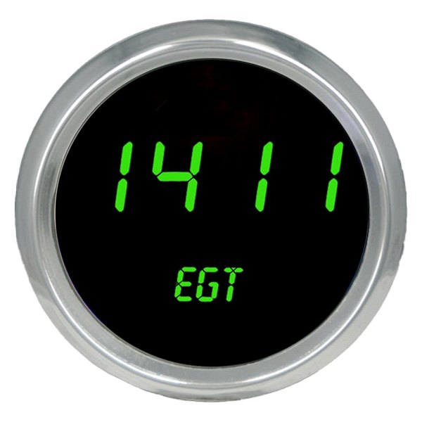 Intellitronix® - 2-5/8" LED Digital EGT Pyrometer Gauge, Green, 2000 F
