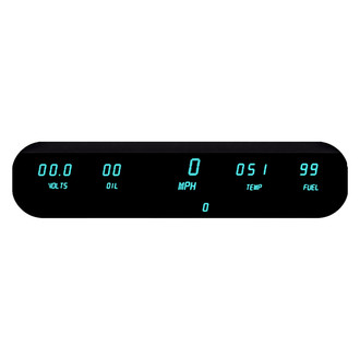 Intellitronix® - LED Digital 5-Gauge Panel Kit, Teal