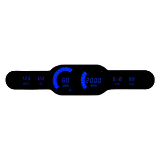 Intellitronix® - LED Digital 6-Gauge Panel with Bar Sweeps, Blue