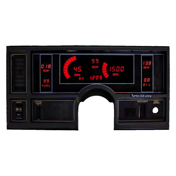 Intellitronix® DP1503R Direct Fit LED Digital Gauge Panel, Red