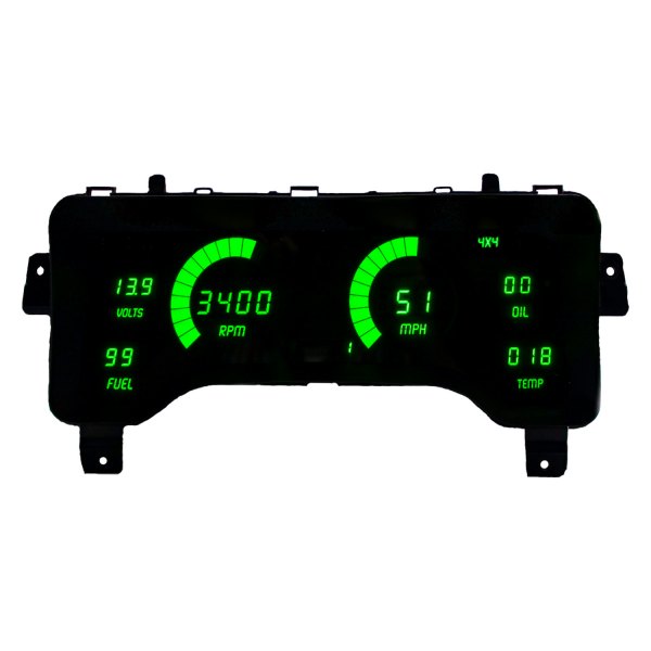 Intellitronix® DP6014G Direct Fit LED Digital Gauge Panel, Green