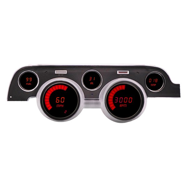 Intellitronix® DP7002R Direct Fit LED Digital Gauge Panel, Red