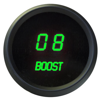 Intellitronix® - 2-1/16" LED Digital Boost Gauge, Green, 0-30 PSI