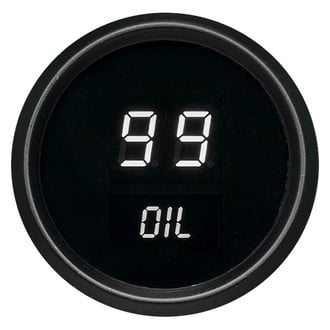 Intellitronix® - 2-1/16" LED Digital Oil Pressure Gauge, White, 99 PSI