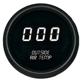 Intellitronix® - 2-1/16" LED Digital Outside Air Temperature Gauge, White, 0-250 F