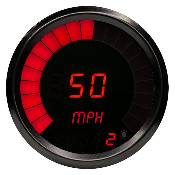 Intellitronix® - 3-3/8" Programmable LED Digital/Bargraph Memory Speedometer with High Speed Recall, Red