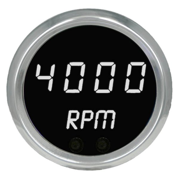 Intellitronix® - 2-1/16" Programmable LED Digital Mini Tachometer, White, 9900 RPM