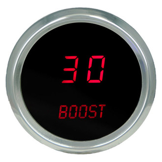 Intellitronix® - 2-1/16" LED Digital Boost Gauge, Red, 0-30 PSI