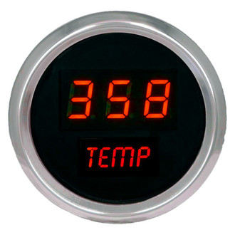 Intellitronix® - 2-1/16" LED Digital Oil Temperature Gauge, Red, 50-350 F