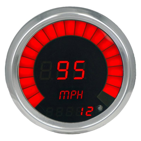 Intellitronix® - 3-3/8" Programmable LED Digital/Bargraph Memory Speedometer with High Speed Recall, Red