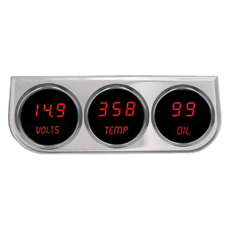 Intellitronix® - 2-1/16" LED Digital 3-Gauge Panel, Red