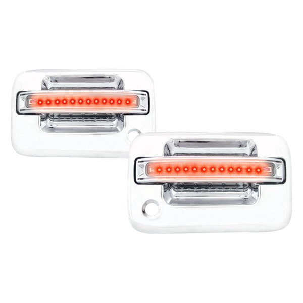 IPCW® - Front Chrome Door Handles with Red LEDs