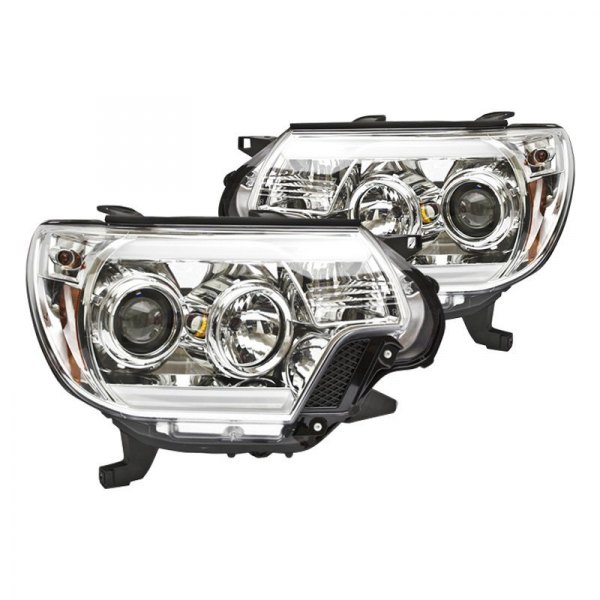 IPCW® - Chrome LED DRL Bar Projector Headlights, Toyota Tacoma
