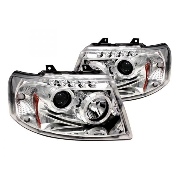 IPCW® - Chrome Halo Projector Headlights with Parking LEDs, Ford Expedition